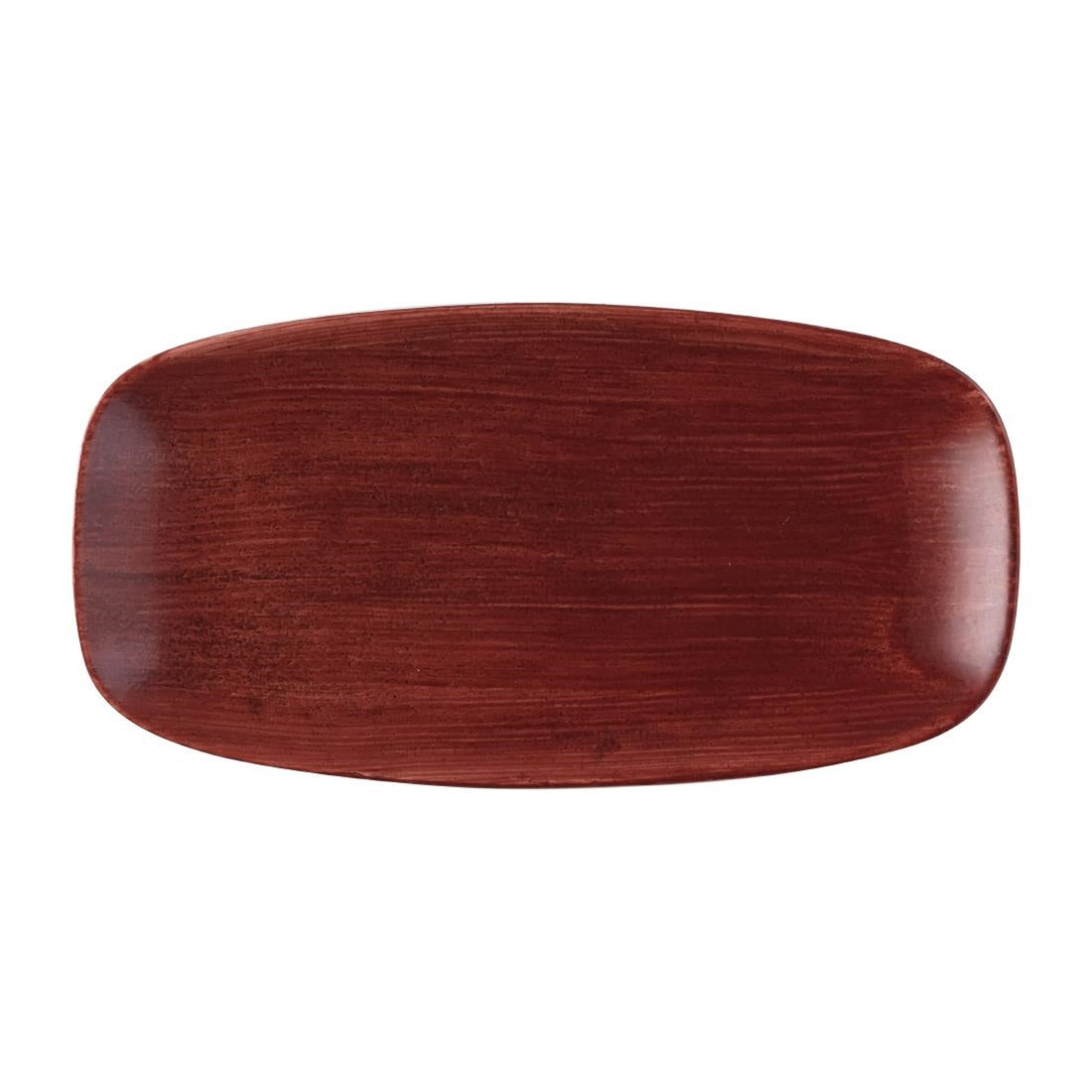 Churchill Stonecast Patina Chefs Oblong Plates Red Rust 287x152mm (12 Pack)