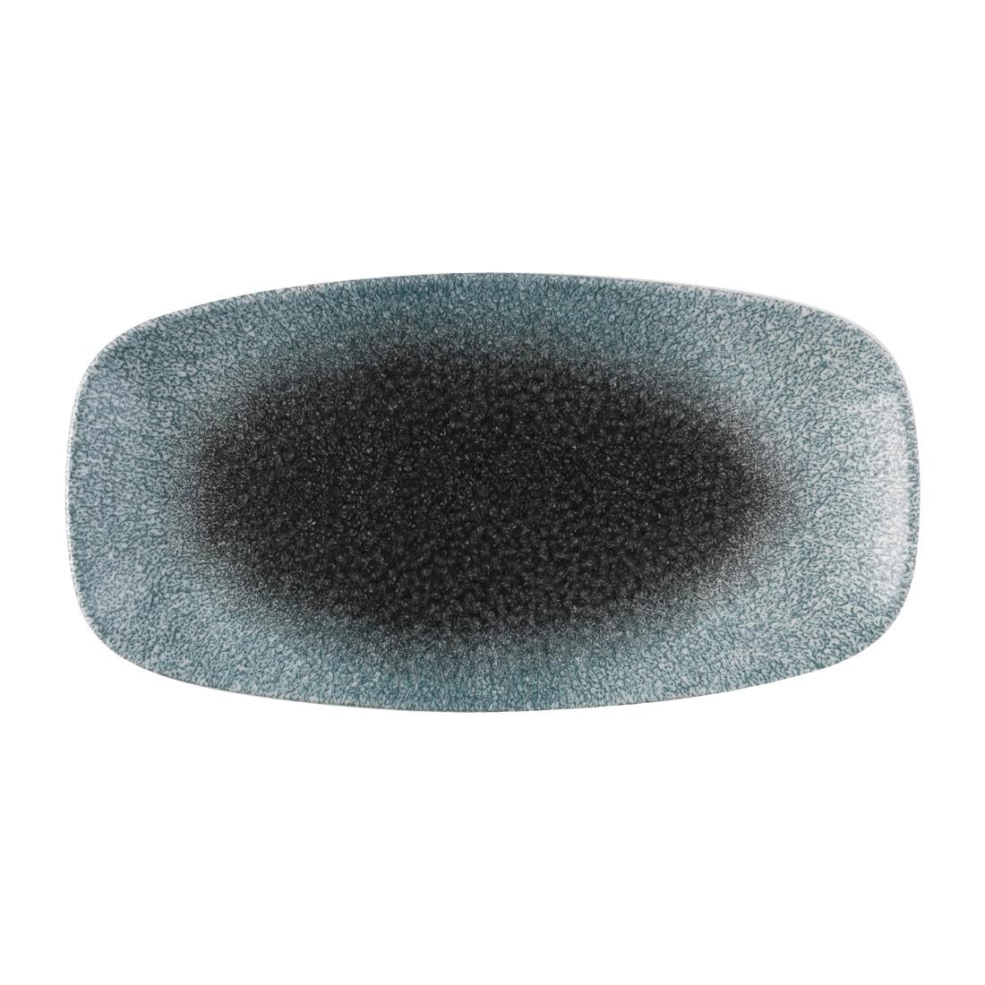 Churchill Raku Duo Chefs Oblong Plates Topaz Quartz 287x152mm (12 Pack)