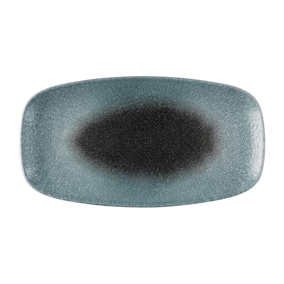 Churchill Raku Duo Chefs Oblong Plates Topaz Quartz 355x189mm (6 Pack)