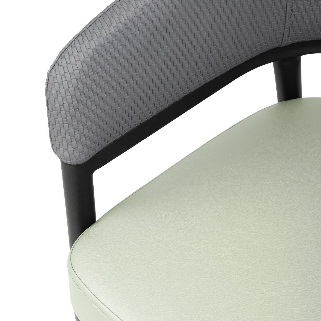 Bolero Meridian Interior Chairs Pistachio Grey (2 Pack)