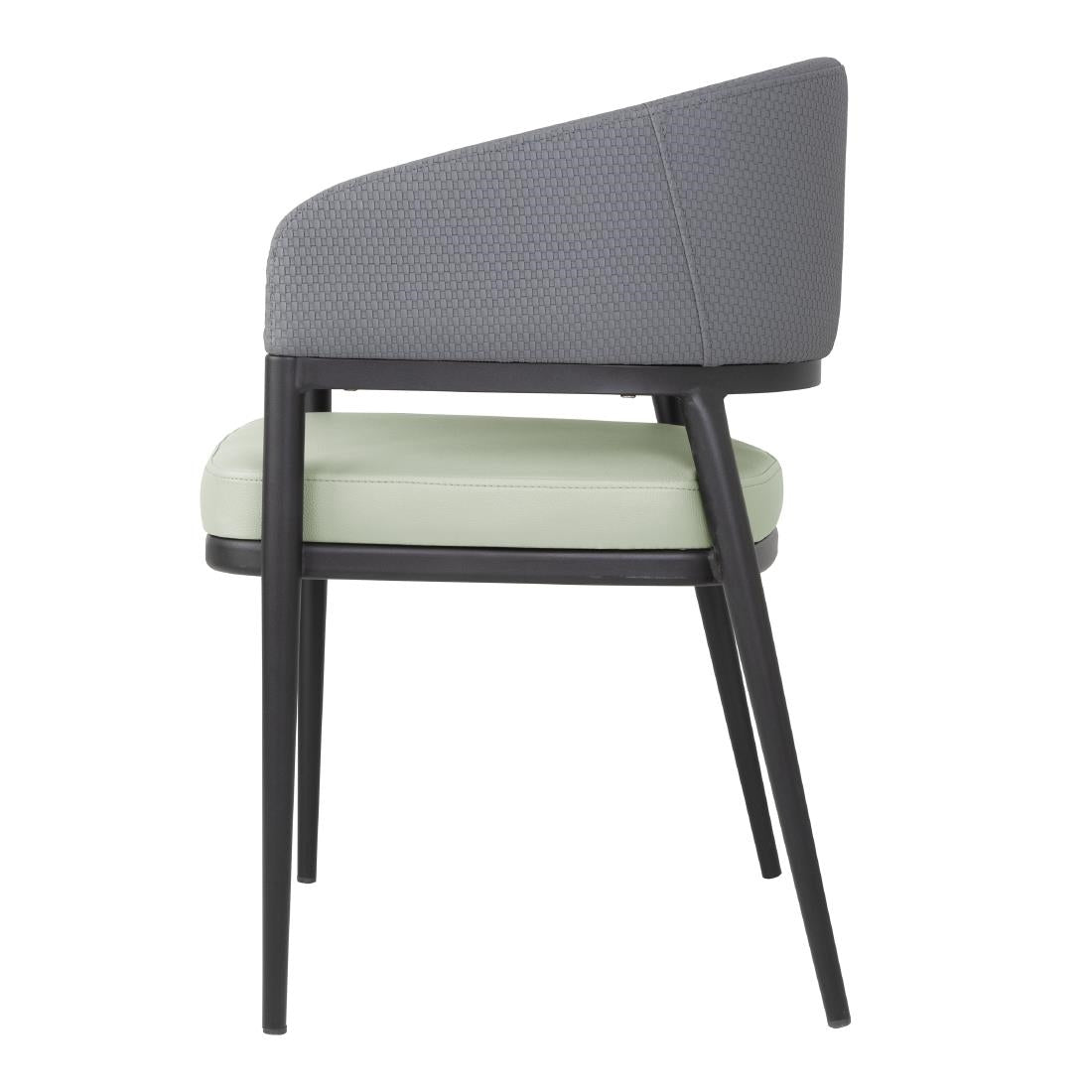 Bolero Meridian Interior Chairs Pistachio Grey (2 Pack)