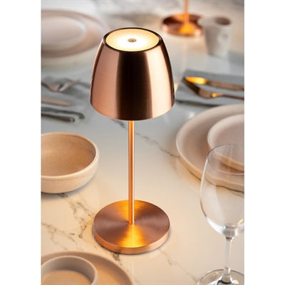 Utopia Montserrat LED Cordless Table Lamp 300mm Brushed Copper (6 Pack)