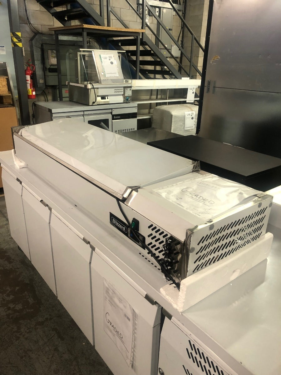 GRADED-00983 TOP1500EN 1.5m Hinged 1/3 Gastronorm Prep Top