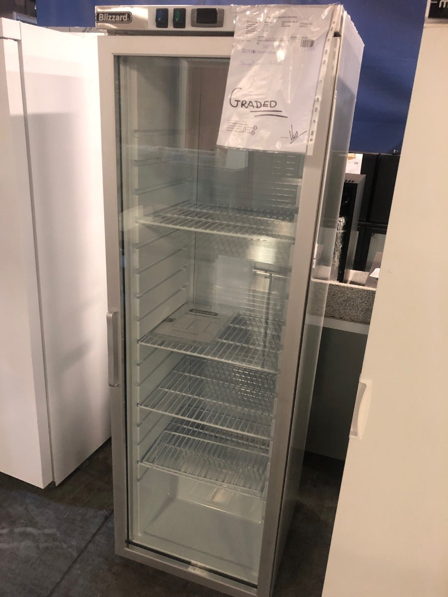 Graded 01052 Hsg40 Single Glass Door Stainless Steel Refrigerator