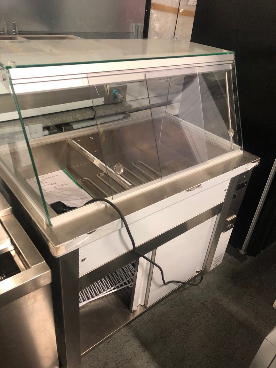 Graded 01120 Mfsq711 Bain Marie With Glass Structure 3x Gn1/1