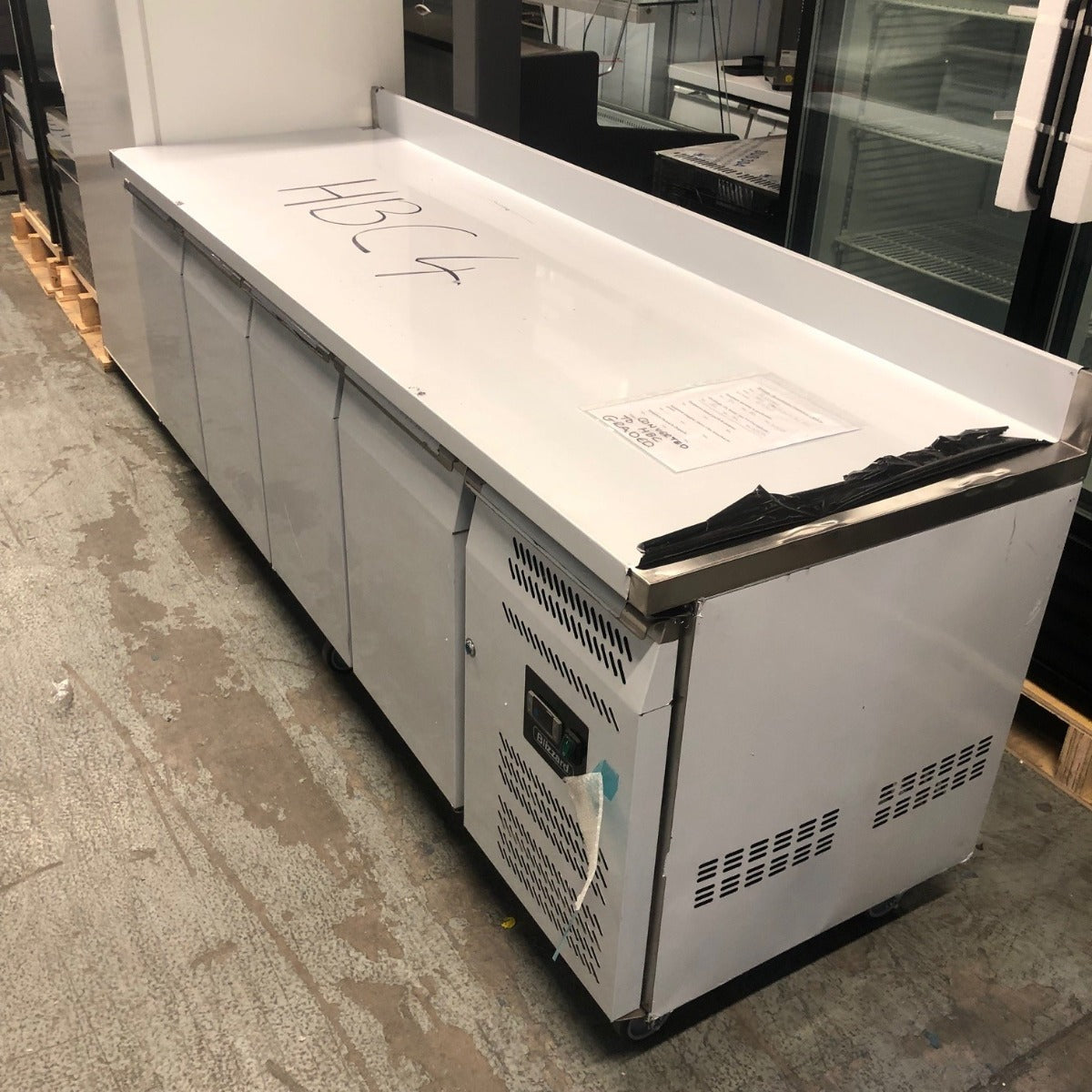 Graded 01175 Four Hinged Door Refrigerated Counter With Upstand