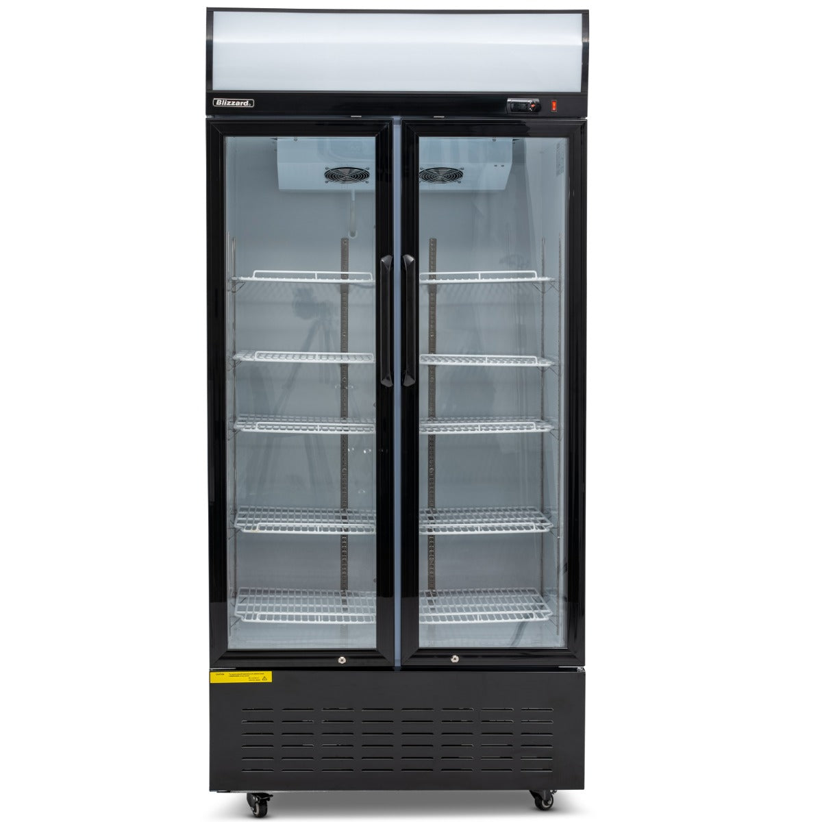 630 L Double Hinged Glass Door Display Merchandiser