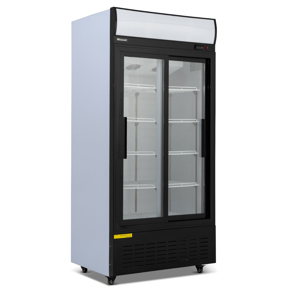 Graded 02091 630 L Double Sliding Glass Door Display Merchandiser