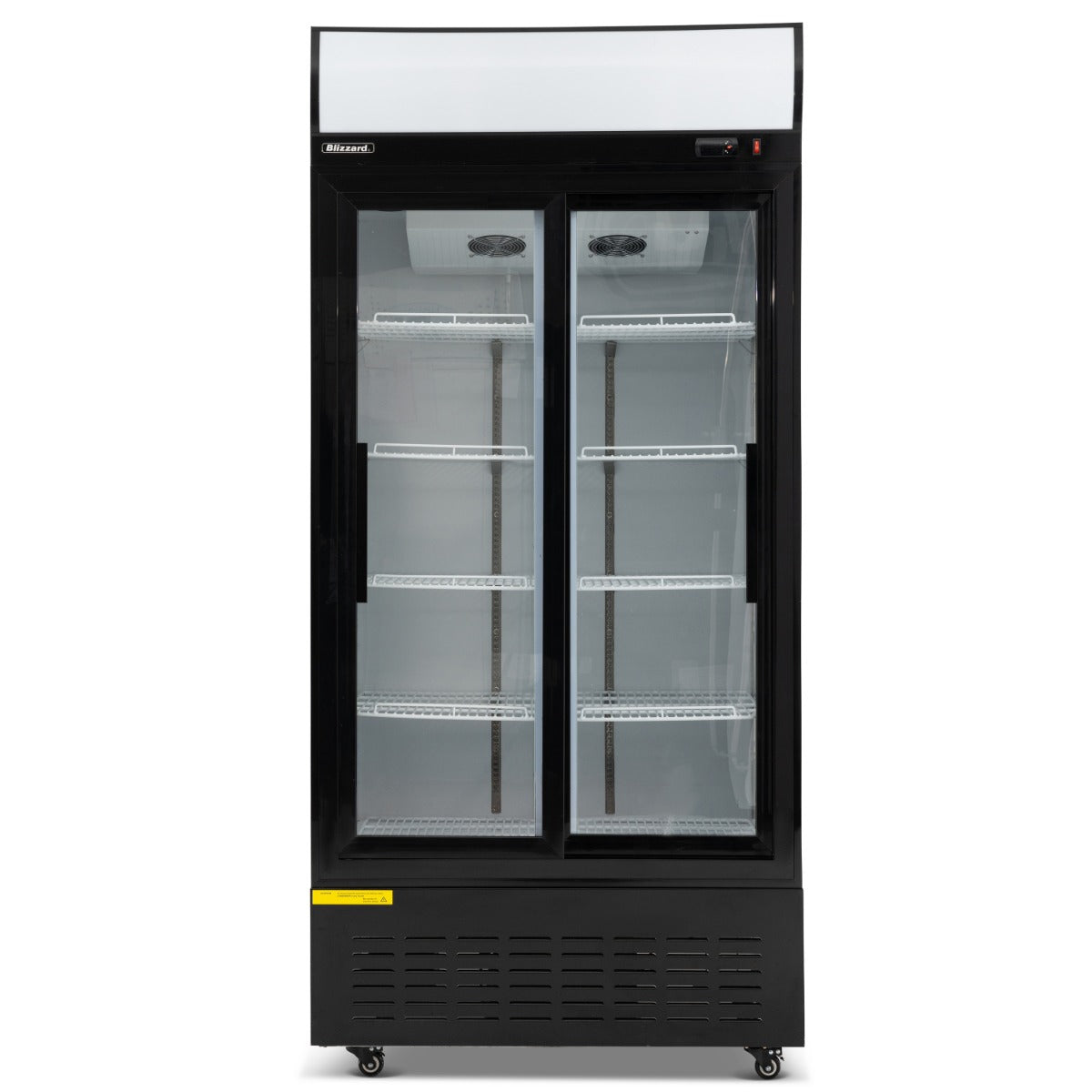 Graded 02091 630 L Double Sliding Glass Door Display Merchandiser