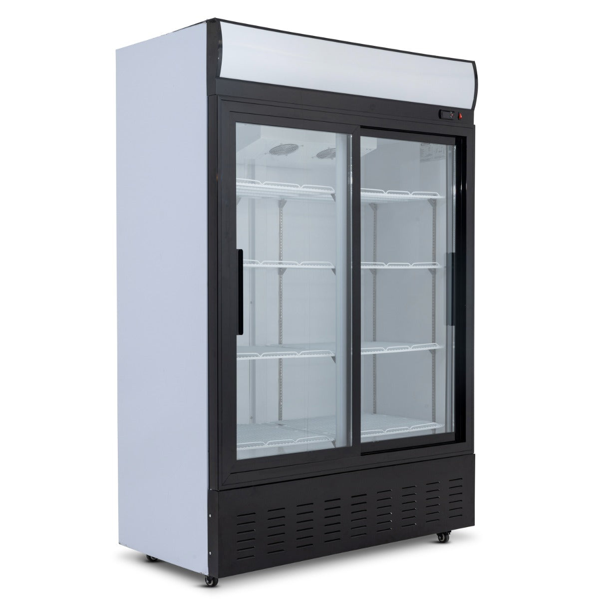 900 L Double Sliding Glass Door Display Merchandiser