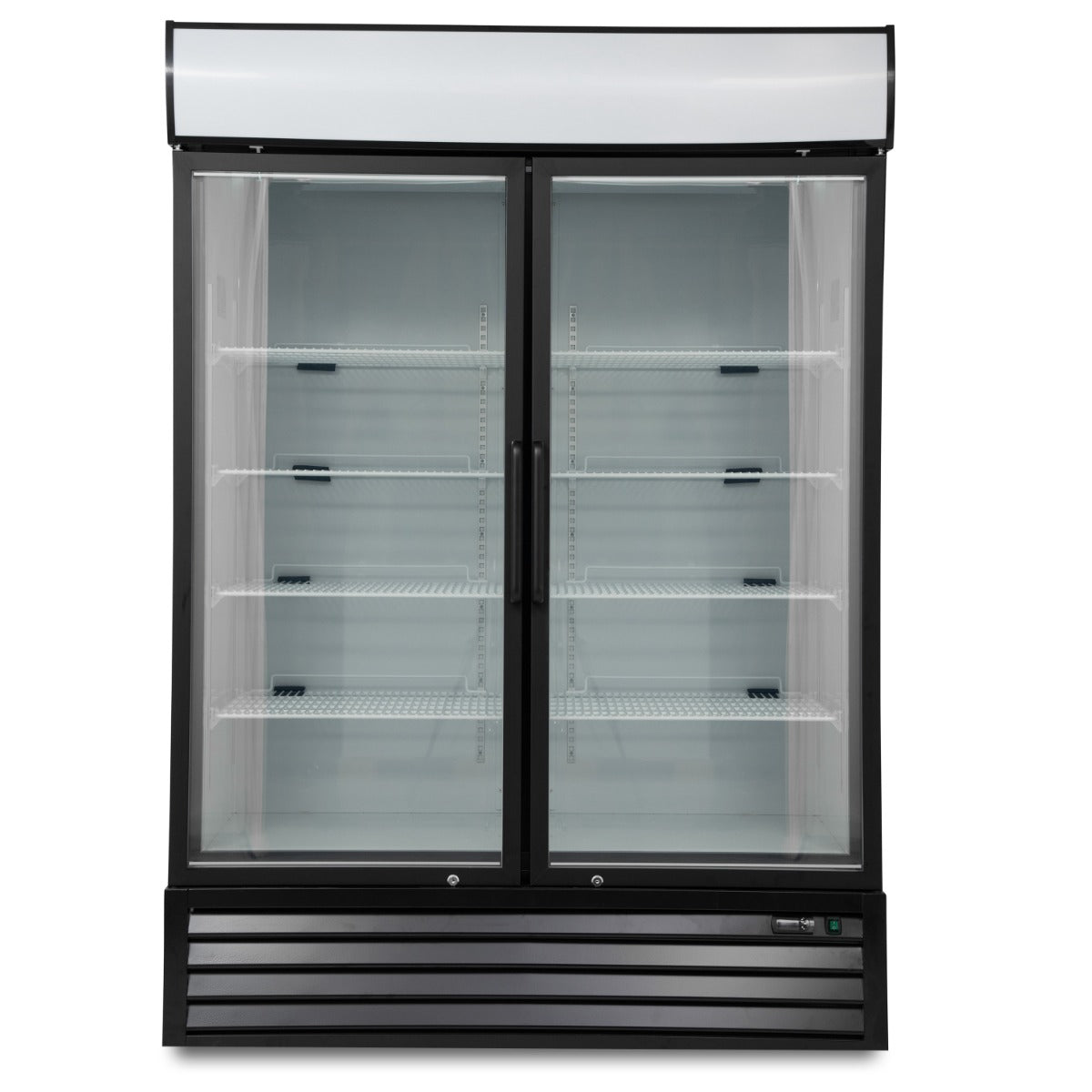 Double Hinged Glass Door Freezer Display Merchandiser