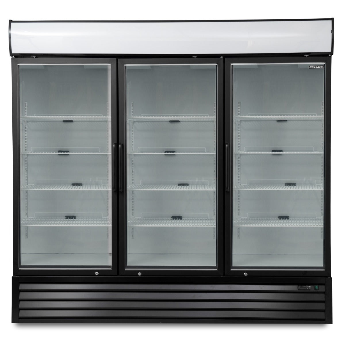 Graded 02037 Triple Hinged Glass Door Freezer Display Merchandiser