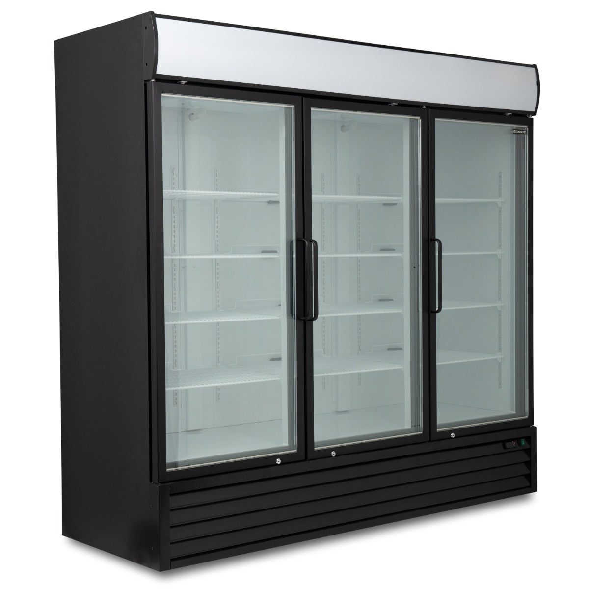 Graded 02037 Triple Hinged Glass Door Freezer Display Merchandiser