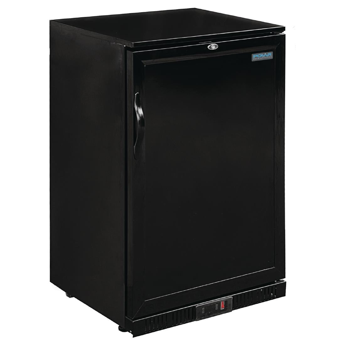 Polar G-Series 900mm Single Solid Door Back Bar Cooler Black 138Ltr