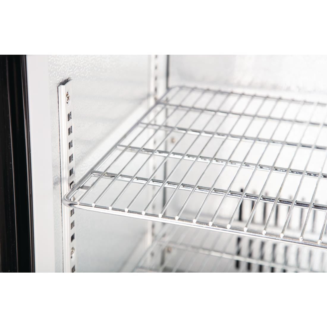 Polar G-Series 900mm Single Solid Door Back Bar Cooler Black 138Ltr