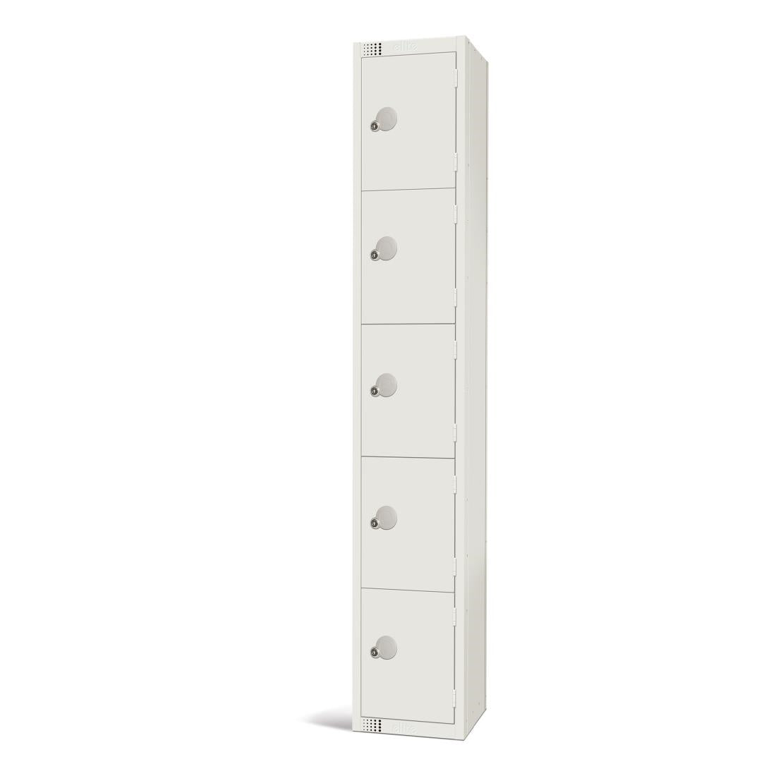 Elite Five Door Electronic Combination Locker White