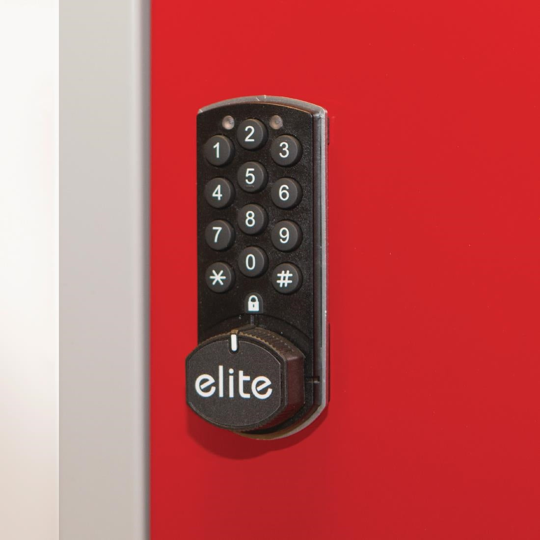 Elite Four Door Electronic Combination Locker with sloping top Black
