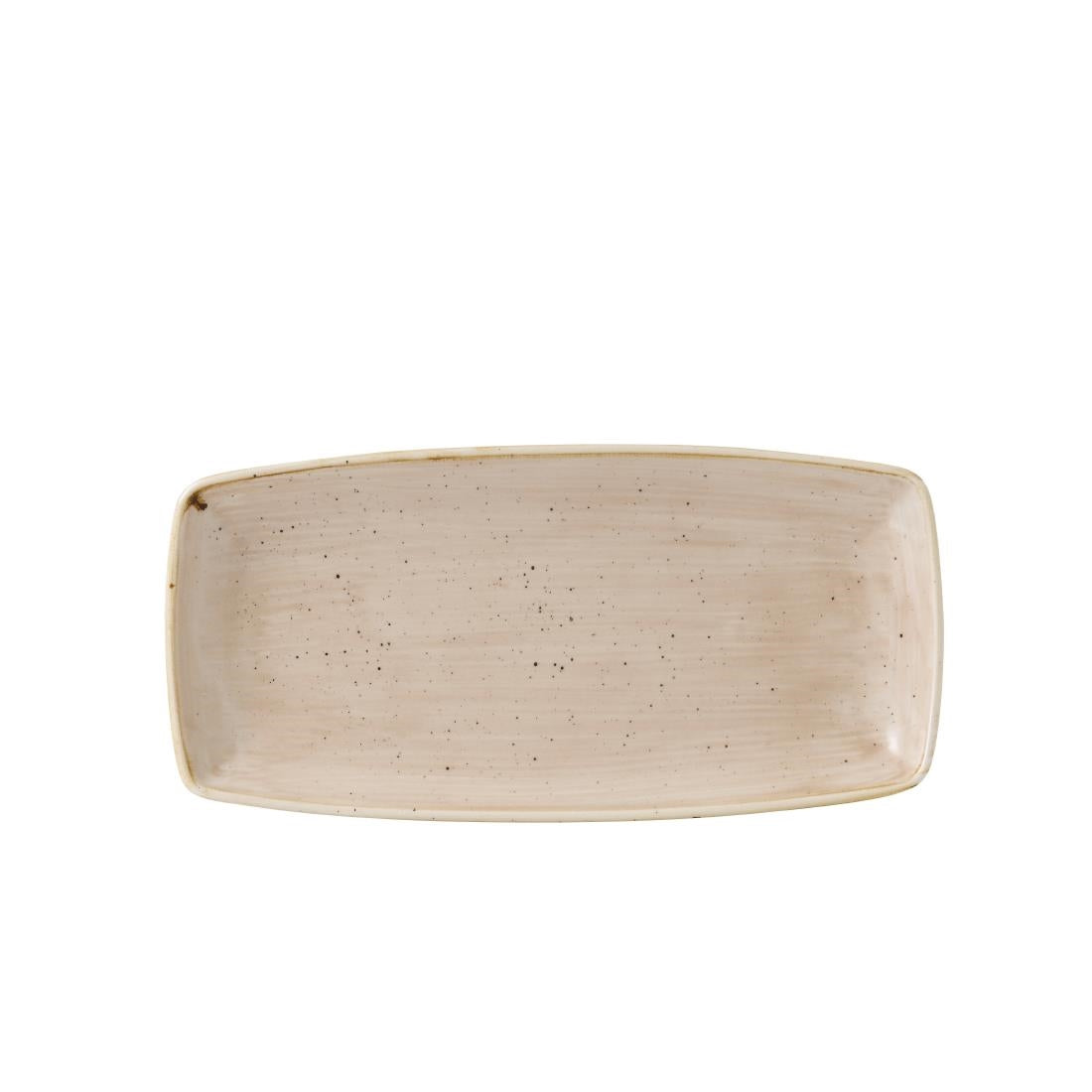Churchill Stonecast Rectangular Plates Nutmeg Cream 145 x 295mm (12 Pack)