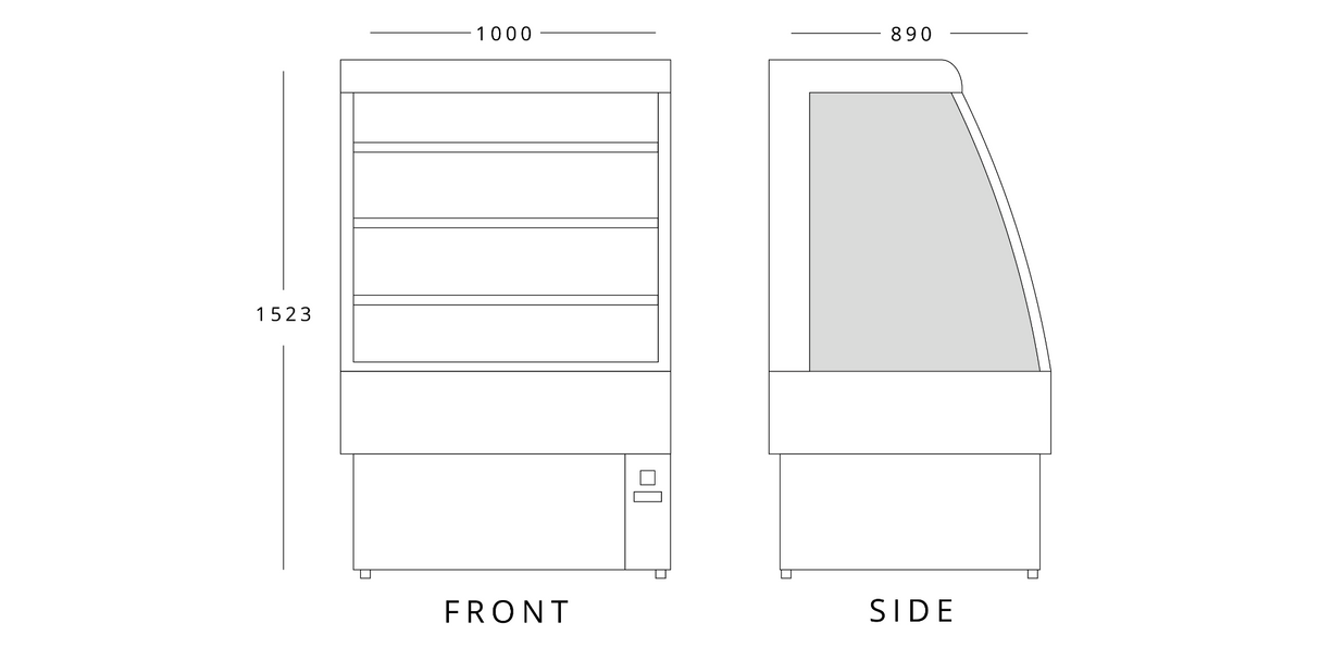 Low Height Open Front Merchandiser