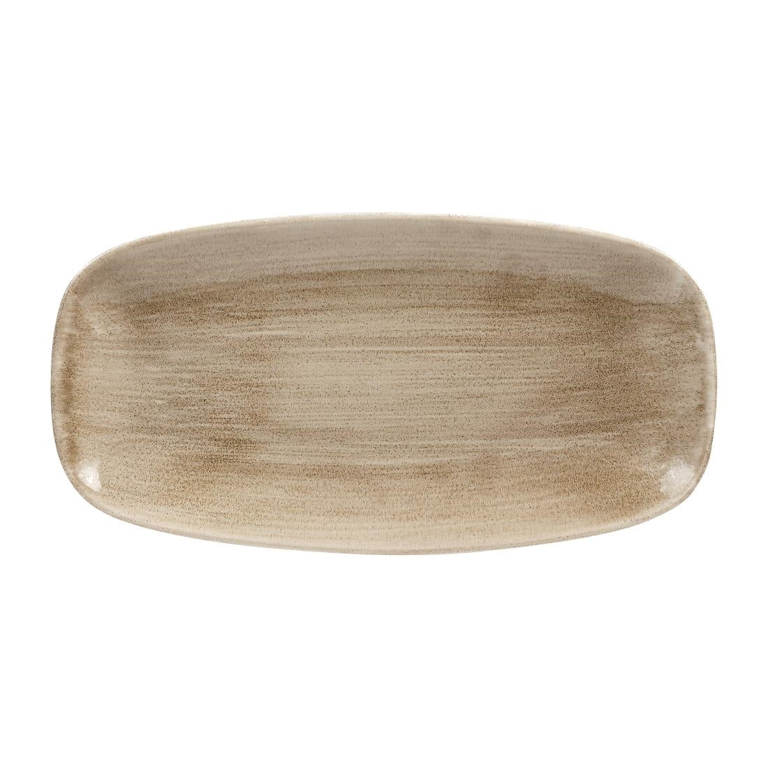 Churchill Stonecast Patina Antique Rectangular Plates Taupe 298mm (12 Pack)