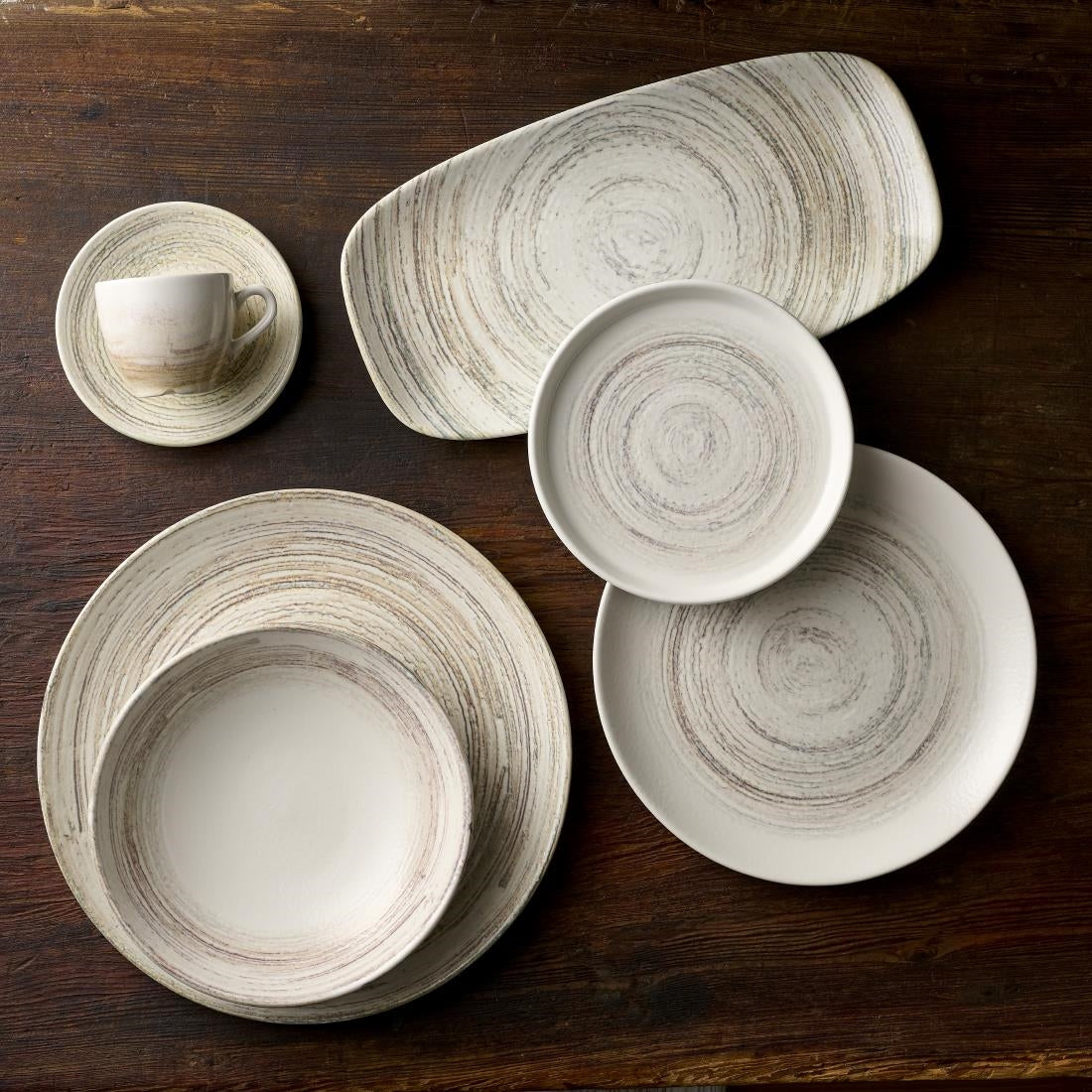 Churchill Elements Dune Chef's Oblong Plates 288 x 152mm (12 Pack)