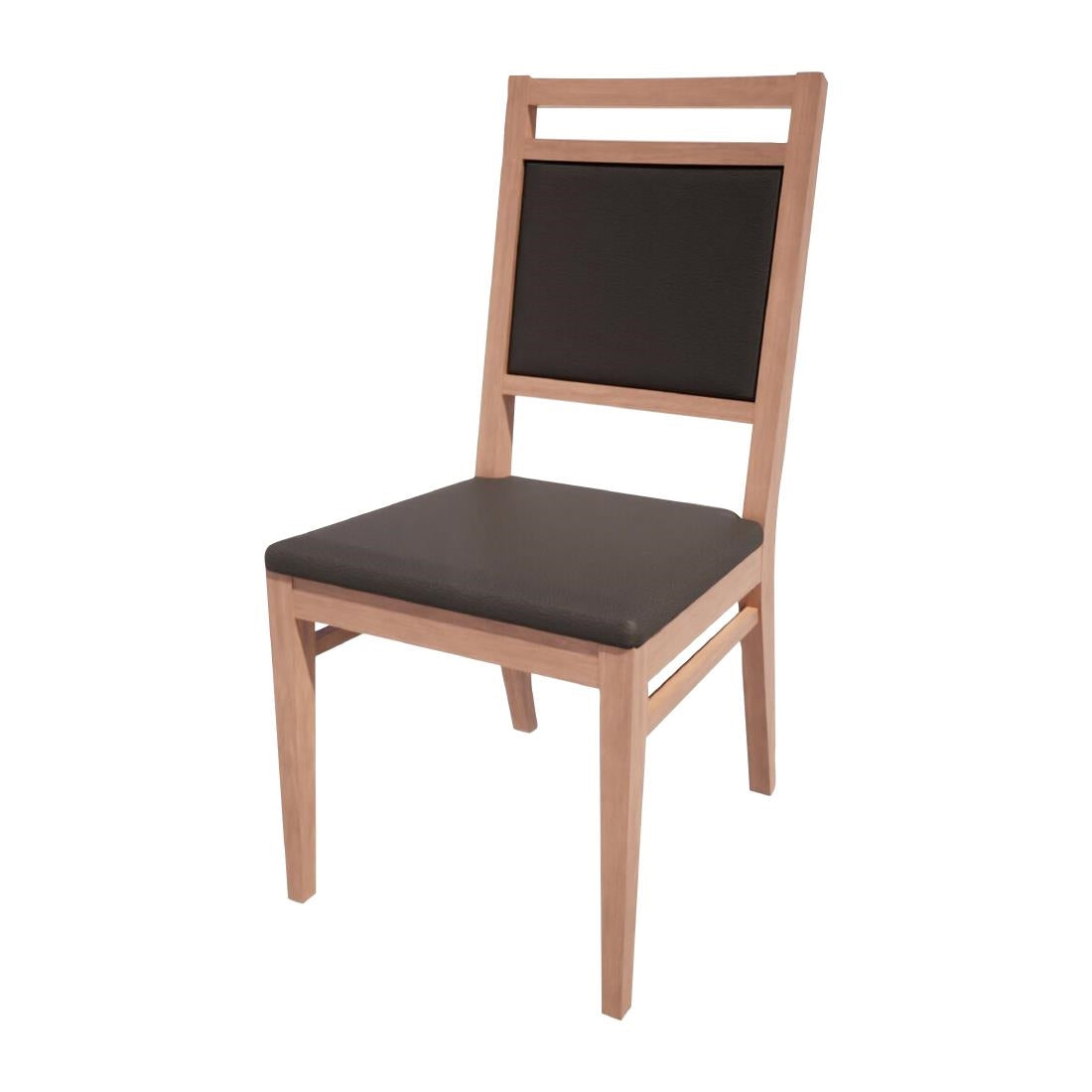 Bolero Bespoke Bia A Side Chair in Anthracite/Beech