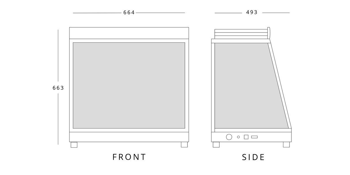 96 L Counter Top Duel Access Heated Merchandiser