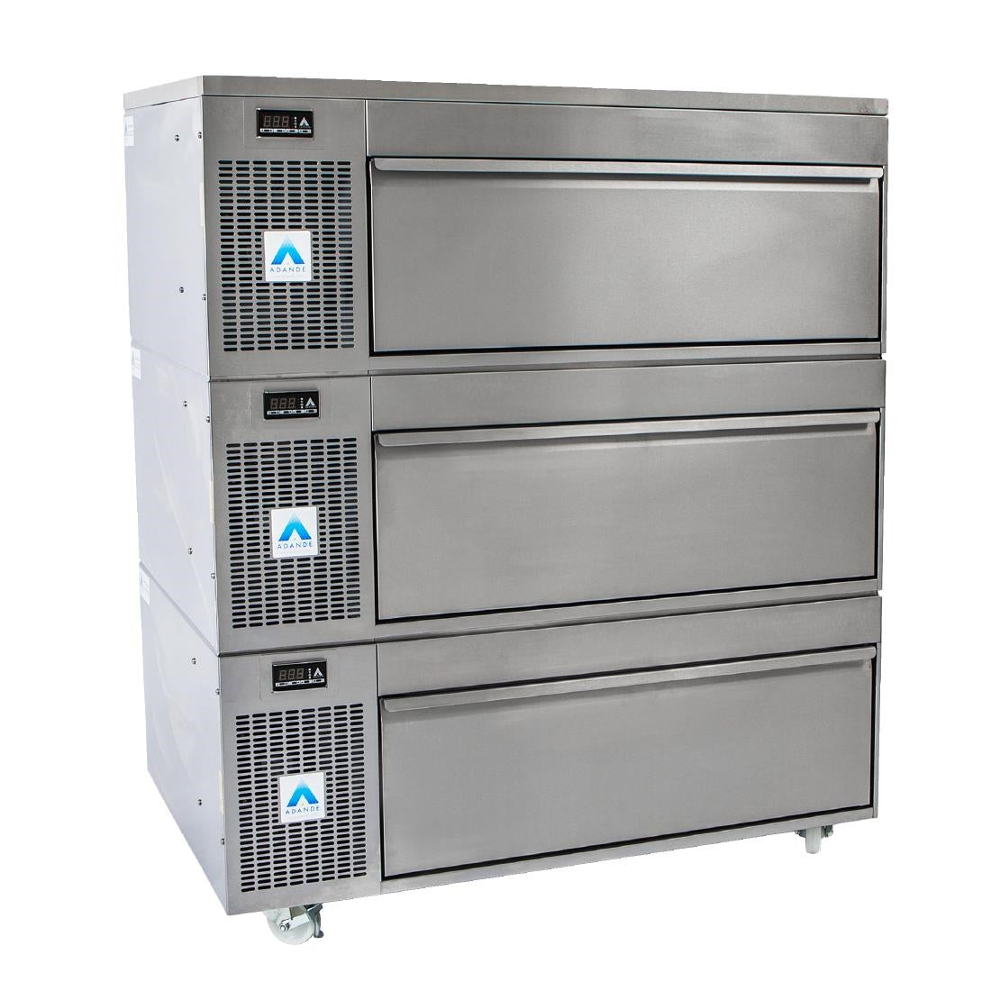 Adande 3 Drawer Variable Temp Fridge Freezer with Standard Castors & Solid Work Top VCS R2 V1