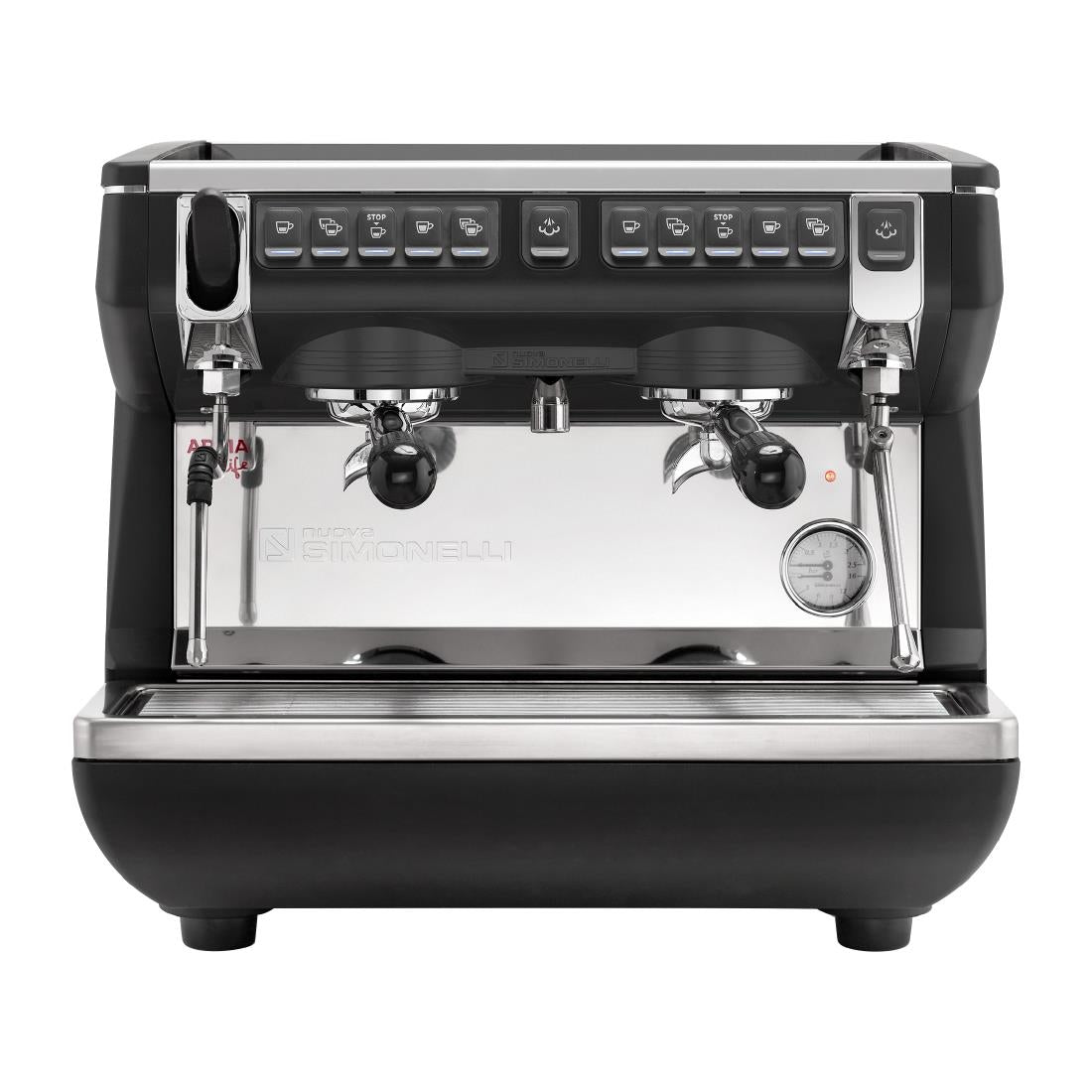 Nuova Simonelli Appia Compact 2 Group Coffee Machine with Autosteam Wand Black