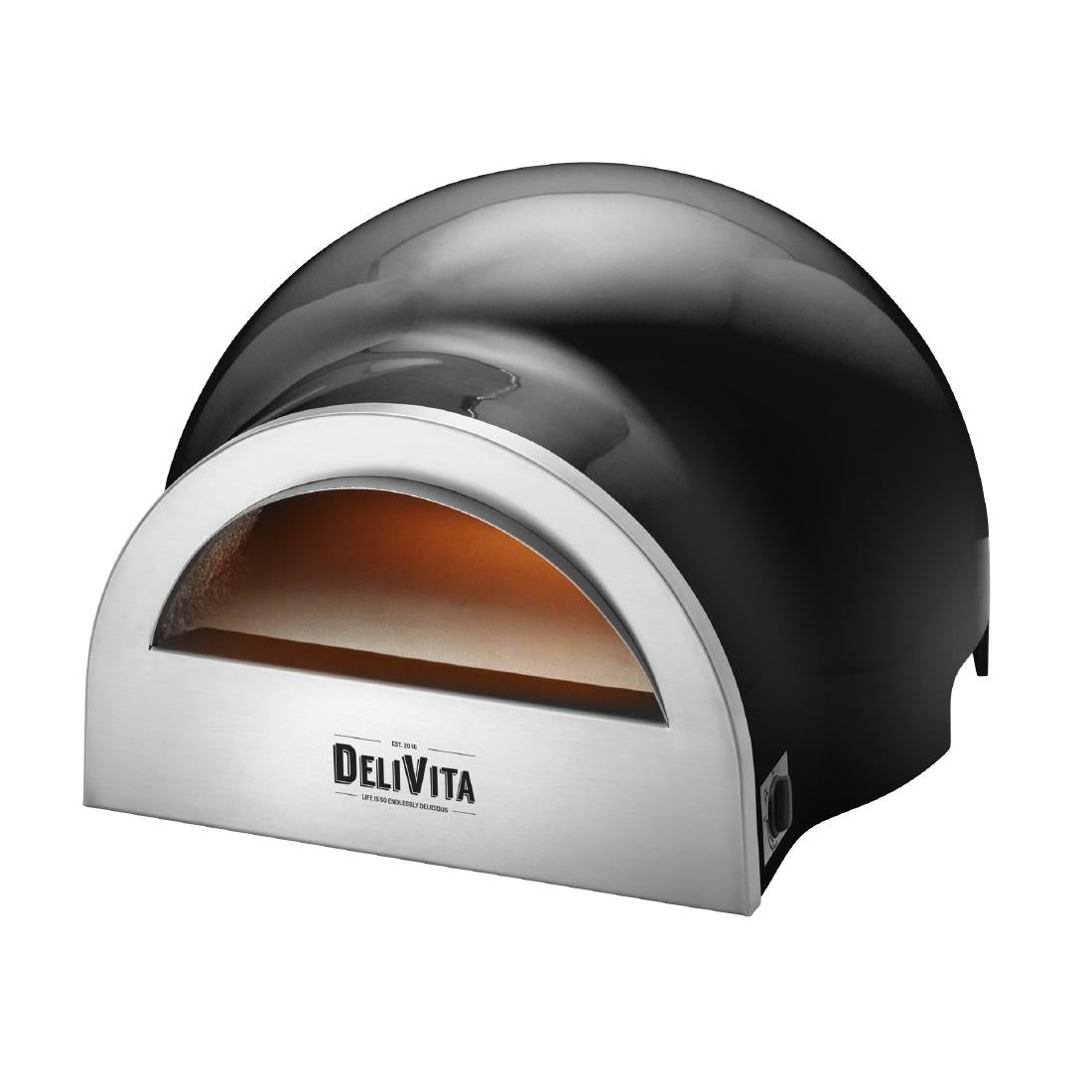 Delivita Dual Fuel Gas Pizza Oven Very Black