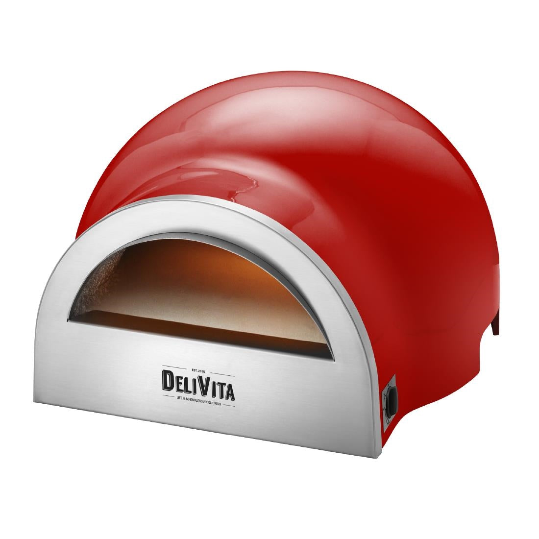 Delivita Dual Fuel Gas Pizza Oven Chilli Red