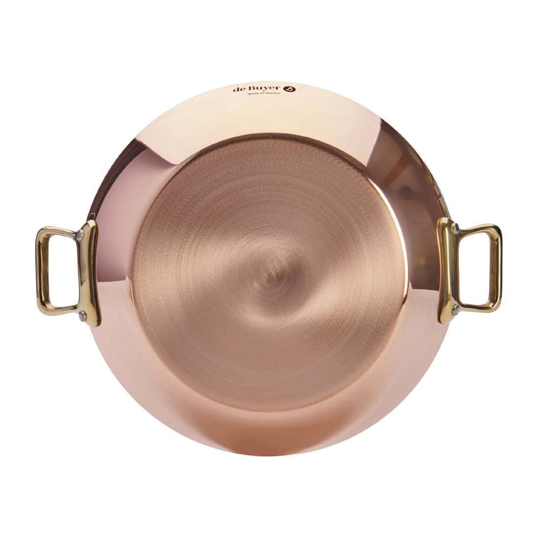 De Buyer Inocuivre Round Dish with Brass Handles 24cm