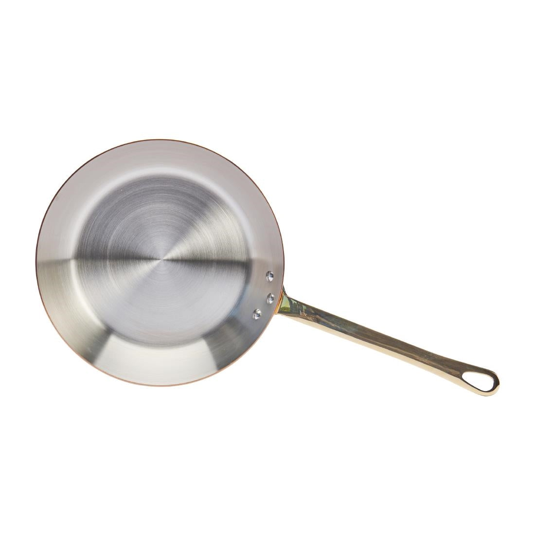 De Buyer Inocuivre Round Frying Pan with Handle Brass 28cm