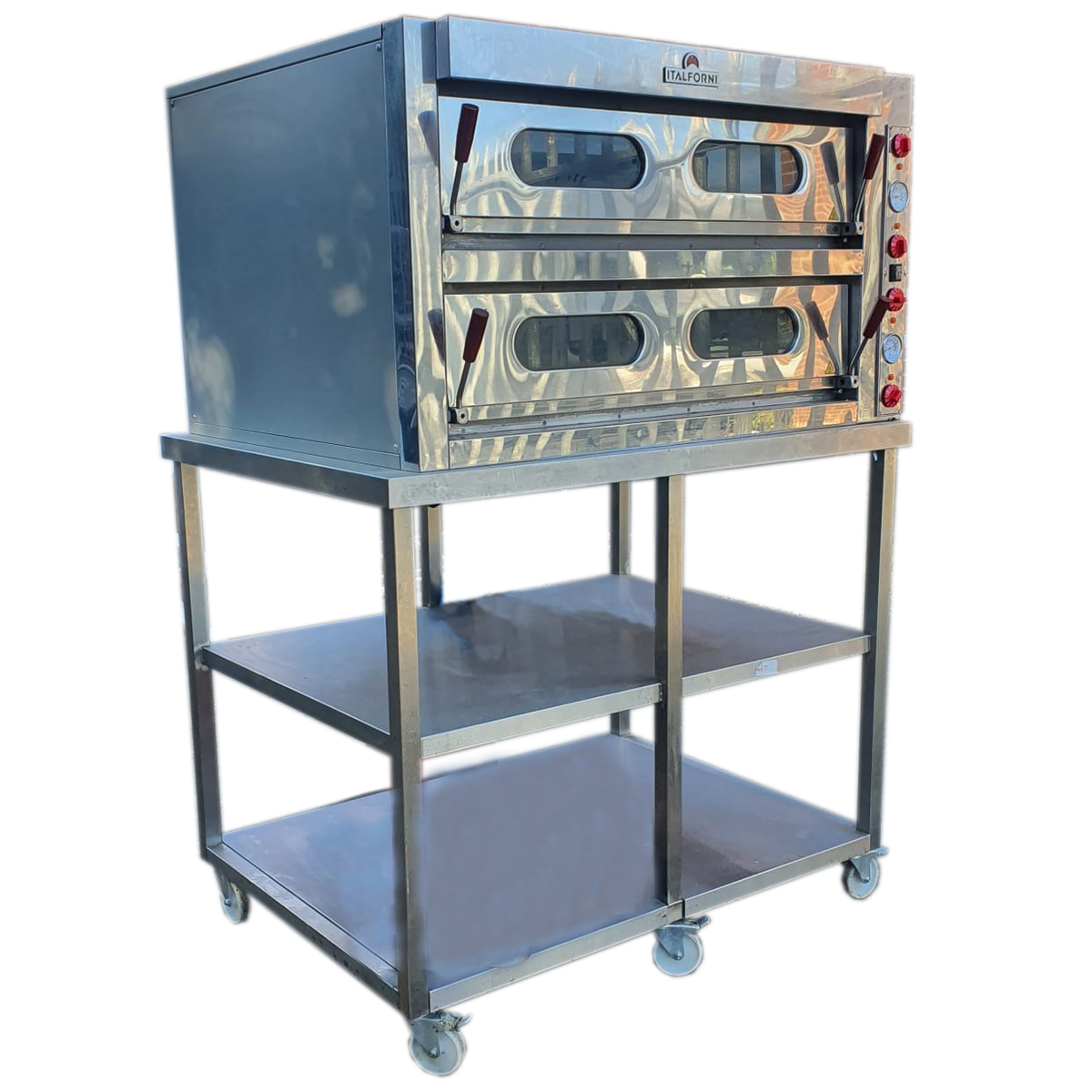 Italforni Twin Deck Electric Pizza Oven 12 x 13" Pizzas with Table - Refurbished