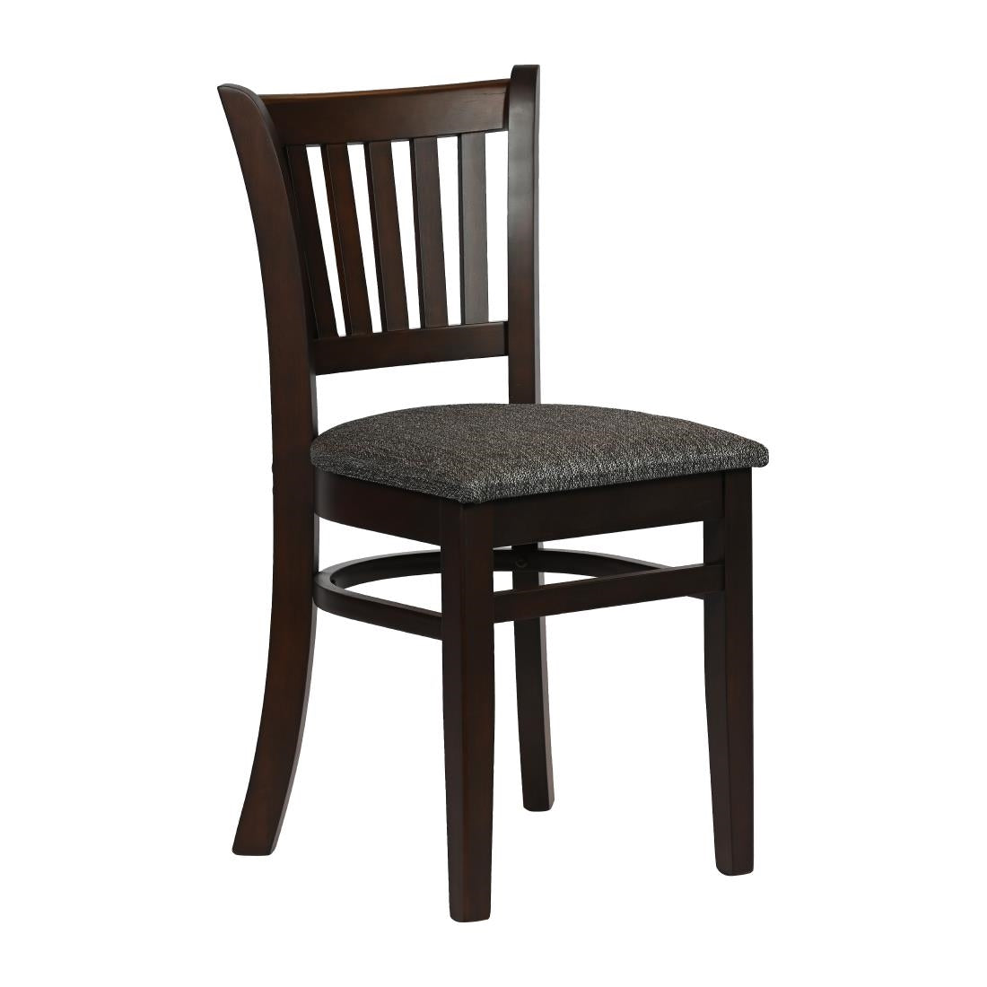 Turin Dining Table with 4 Manhattan Chairs in Dark Walnut & Shetland Smoke