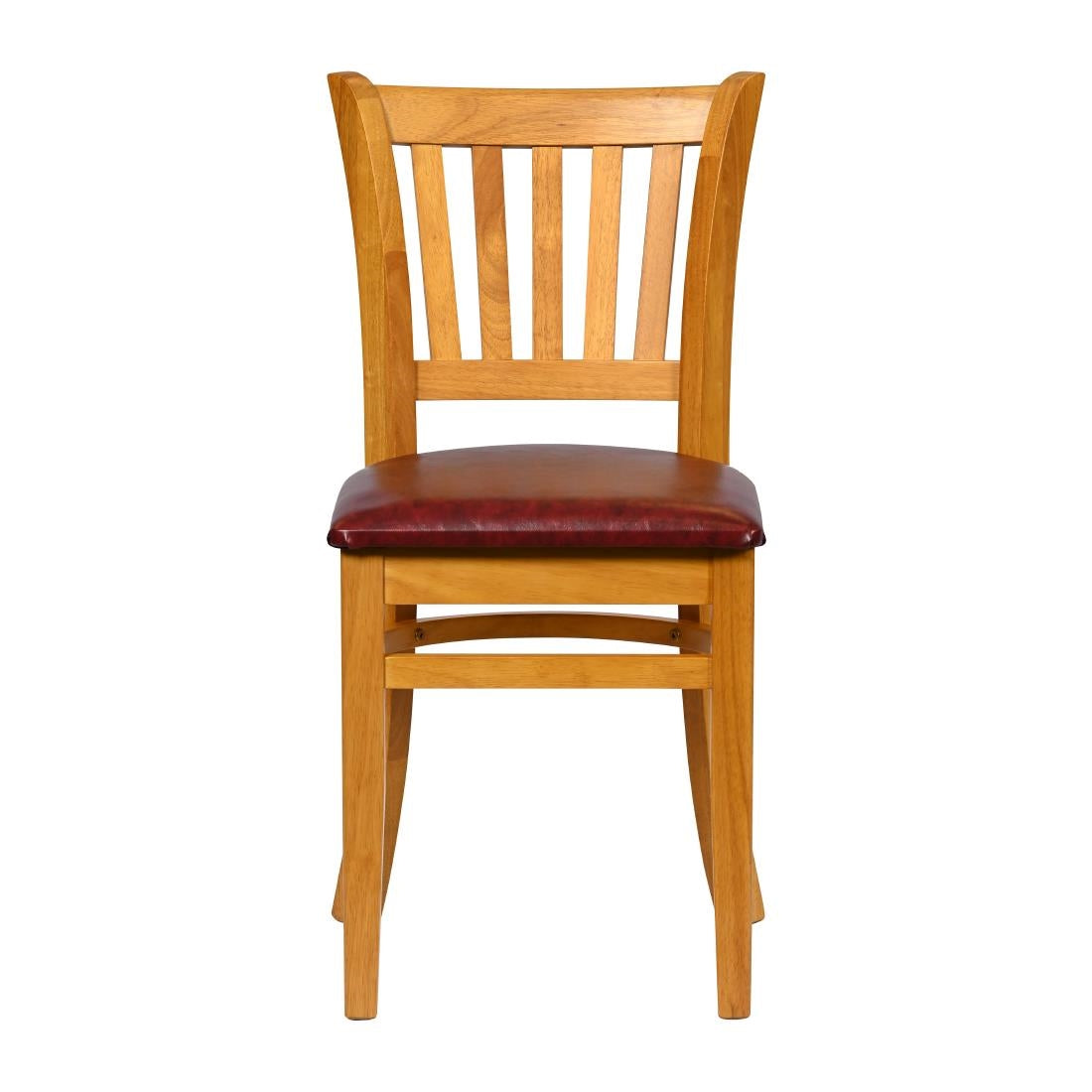 Turin Dining Table with 4 Manhattan Chairs in Soft Oak & Bison Bordeaux