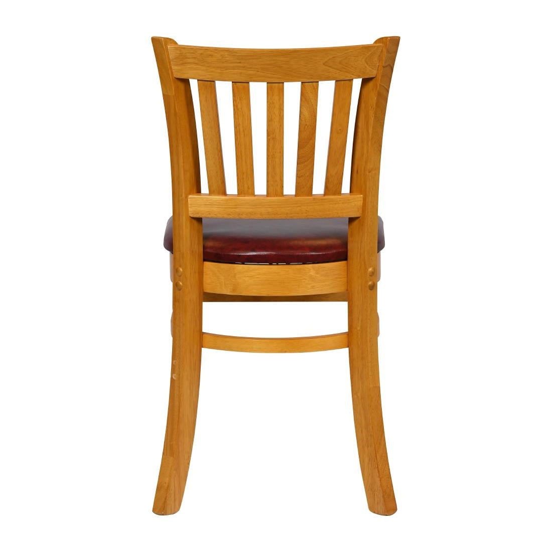Turin Dining Table with 4 Manhattan Chairs in Soft Oak & Bison Bordeaux