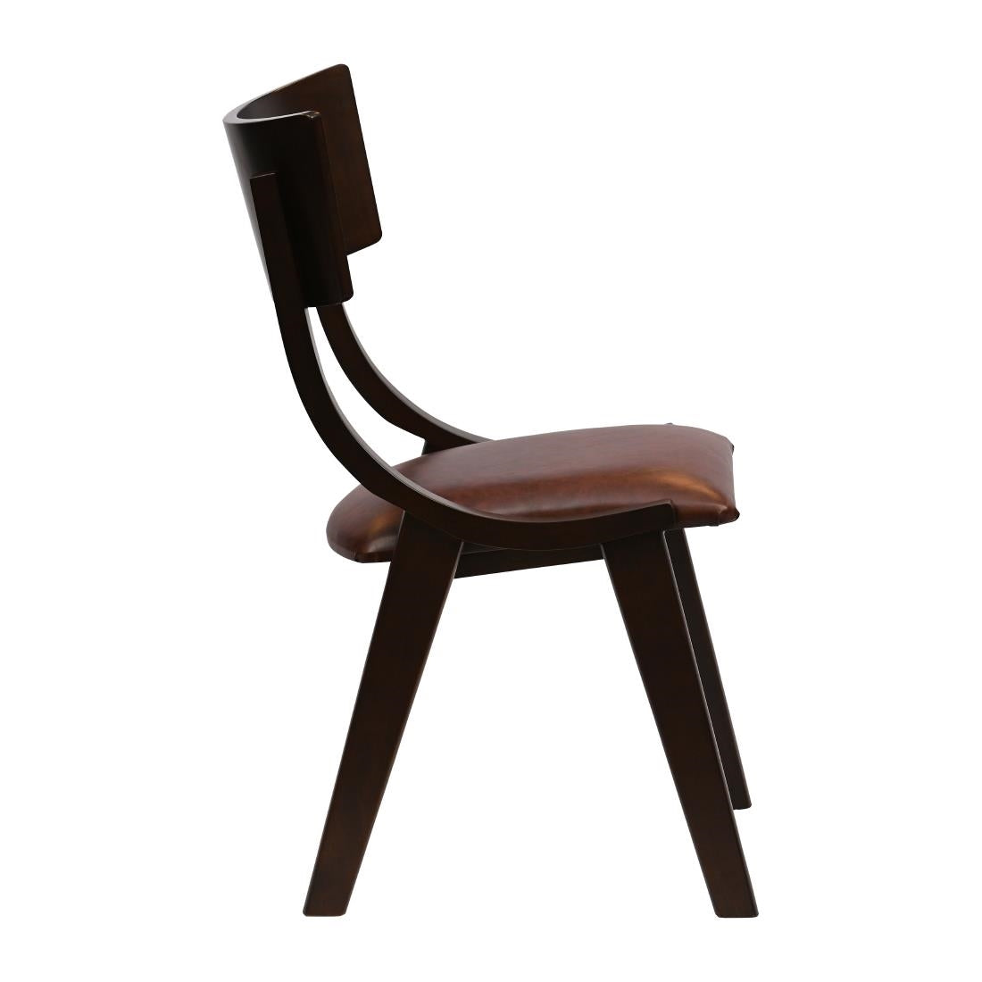 Chelsea Dining Chairs Dark Walnut with Bison Espresso Seats (6 Pack)