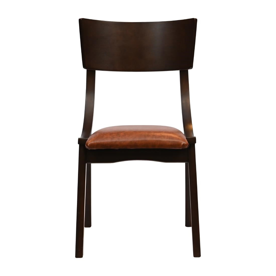 Chelsea Dining Chairs Dark Walnut with Bison Tan Seats (6 Pack)