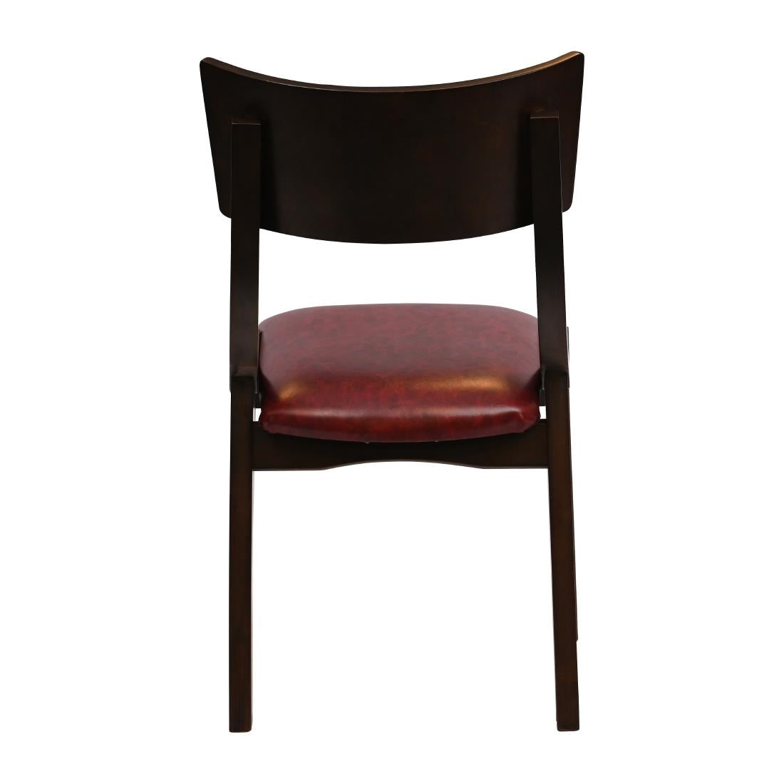 Chelsea Dining Chairs Dark Walnut with Bison Bordeaux Seats (6 Pack)