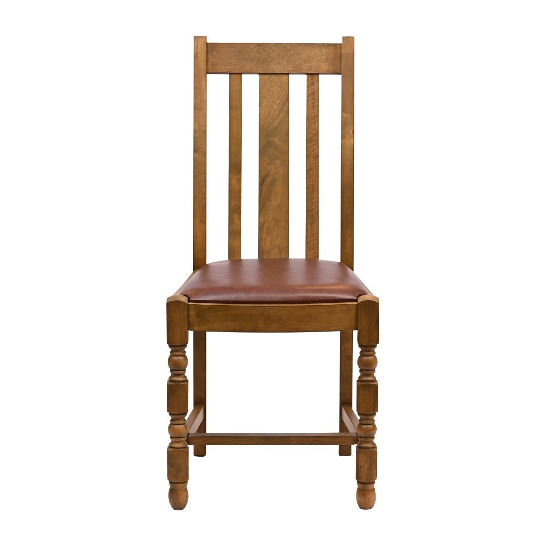 Thame Dining Chairs Weathered Oak with Bison Espresso Seat (6 Pack)