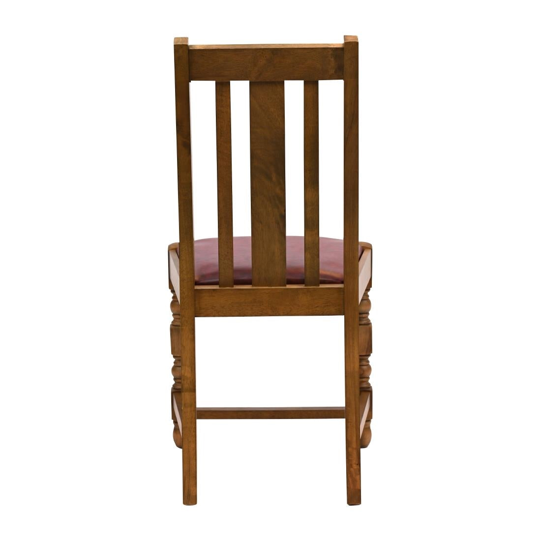 Thame Dining Chairs Weathered Oak with Bison Espresso Seat (6 Pack)