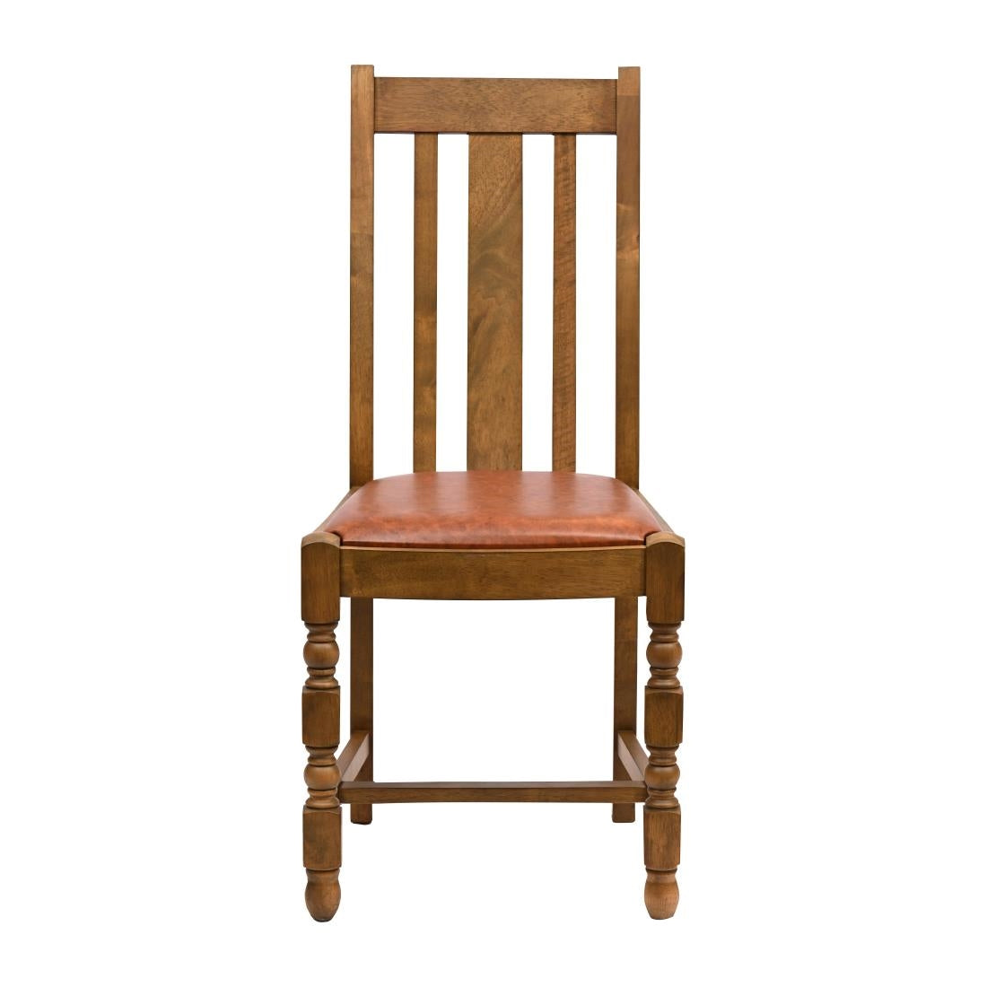 Thame Dining Chairs Weathered Oak with Bison Tan Seat (6 Pack)