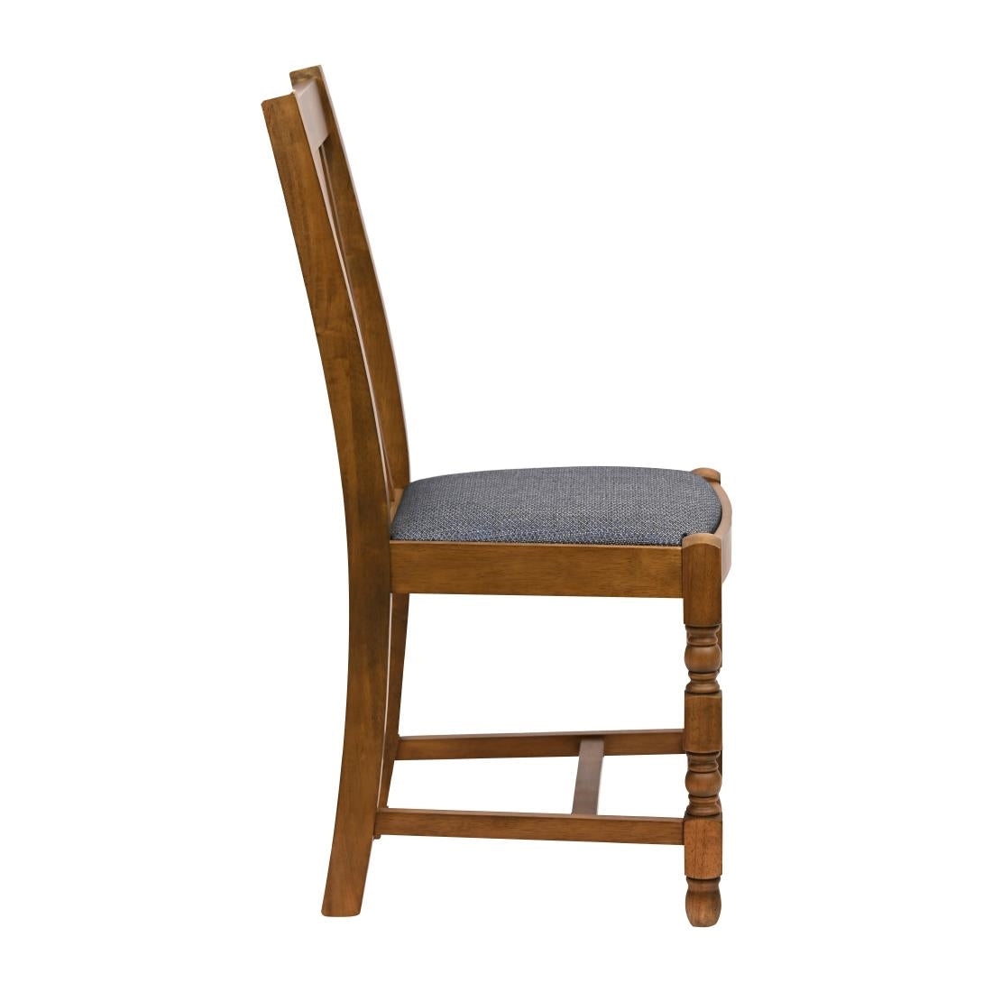 Thame Dining Chairs Weathered Oak with Shetland Sea Seat (6 Pack)