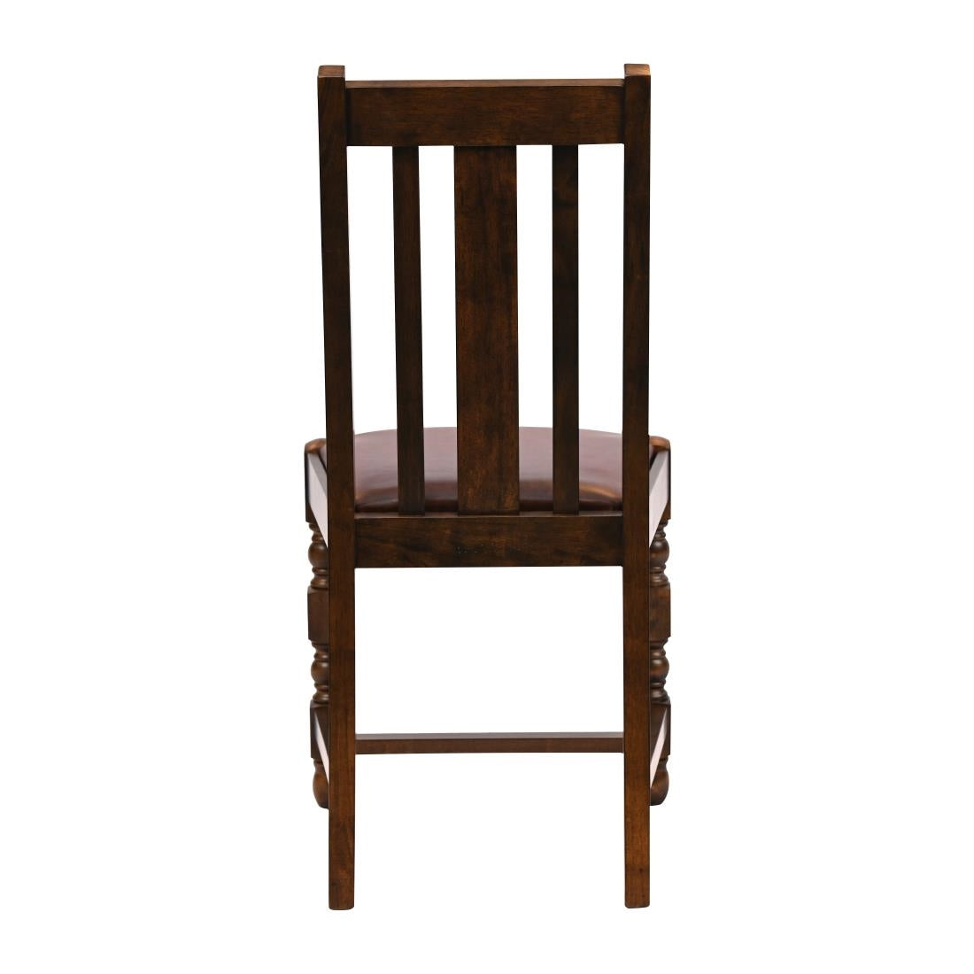 Thame Dining Chairs Vintage Wood with Bison Espresso Seat (6 Pack)