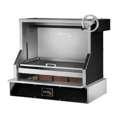 Pujadas Countertop Open Grill with V-Shaped Bars and Refractory Base 8581001B