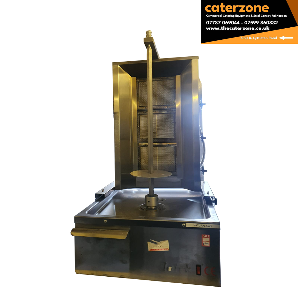 3 Burner Short Gas Doner Machine Shawarma Kebab Machine B Grade