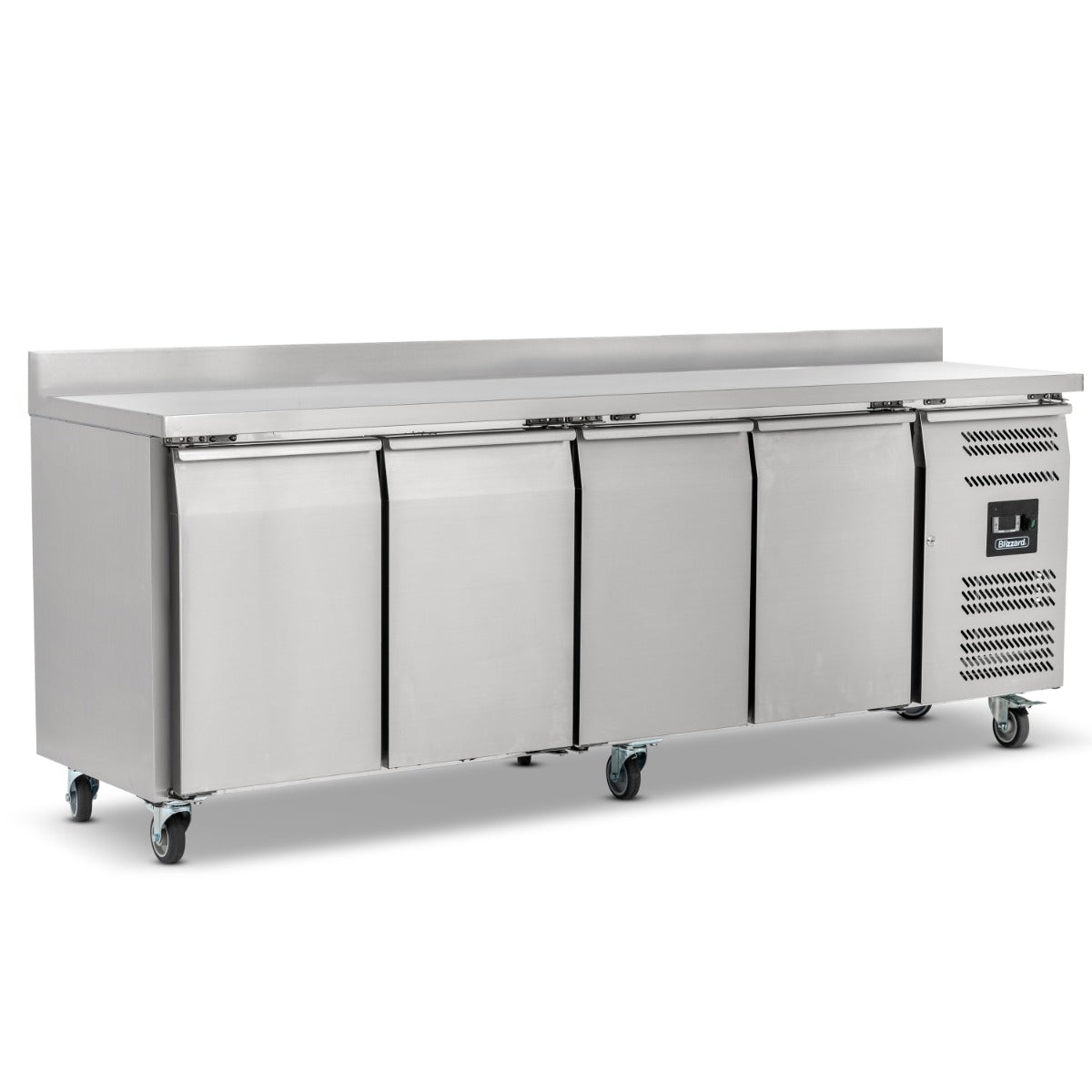Four Hinged Door Refrigerated Counter With Upstand