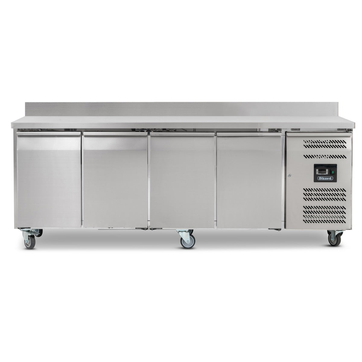 Four Hinged Door Refrigerated Counter With Upstand