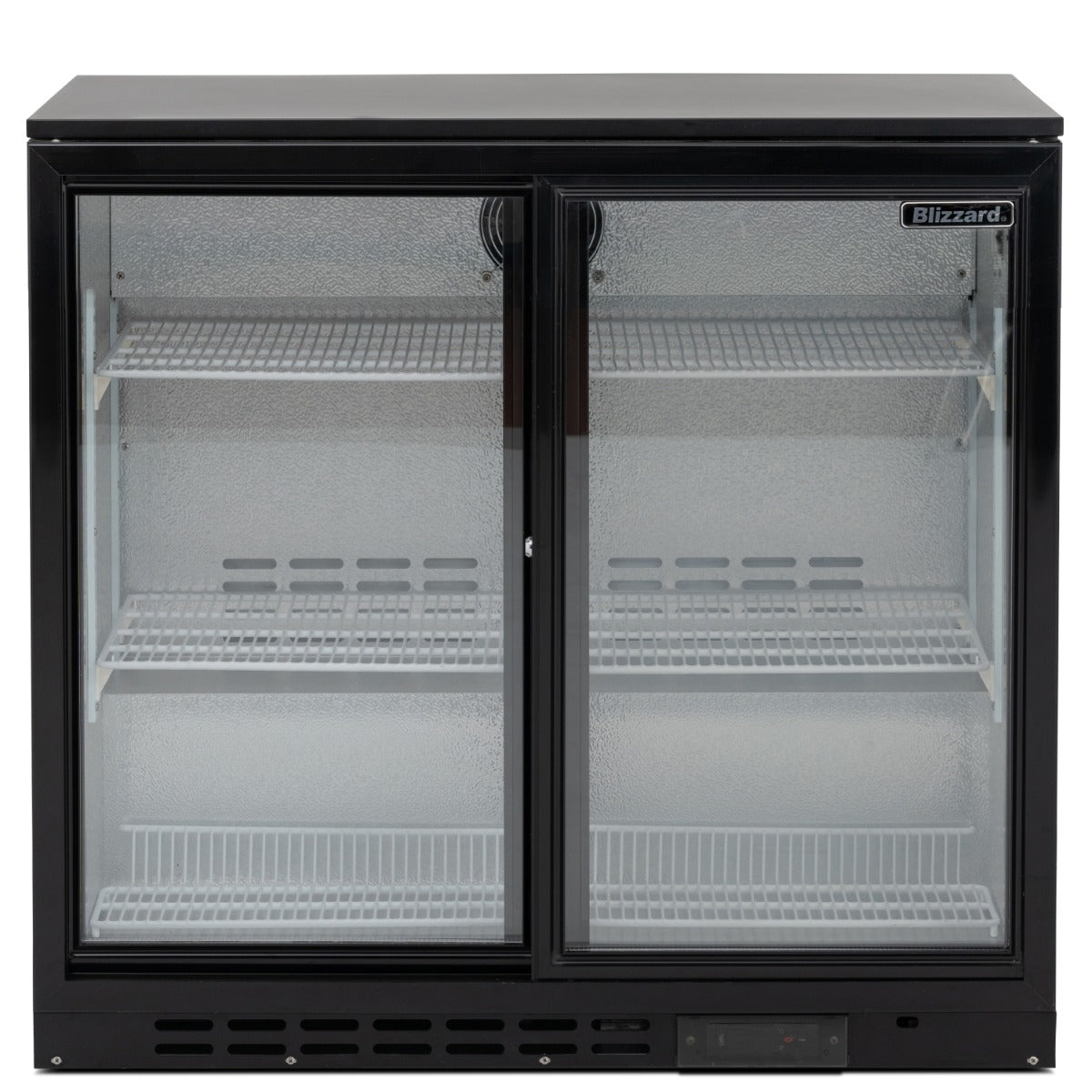 Low Height Double Sliding Glass Door Bottle Cooler